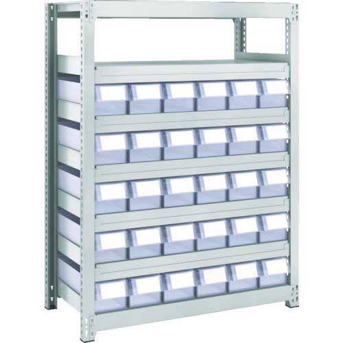 TRUSCO スチールラック M2型軽中量棚 H1200 樹脂透明引出付 小X30 M2-4347-C30