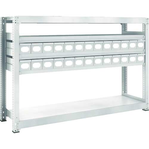 TRUSCO スチールラック M3型中量棚 H1200 スチール引出付 小X26 M3-4655-A26