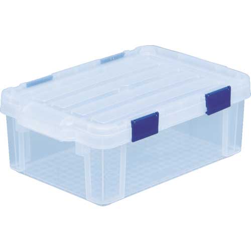 【廃番】アイリスオーヤマ 227590 密閉バックルコンテナ クリア/ネイビー 12.1L MBR-13-C