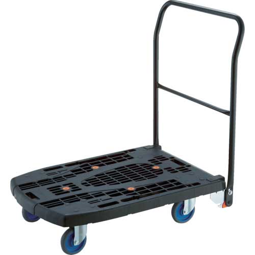 TRUSCO 樹脂台車 カルティオビッグフラット 回転 900X600 S付 黒 MPK906-F2-BK-S