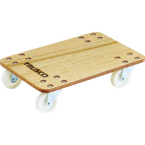 TRUSCO 合板平台車プティカルゴ ナイロン車 PC