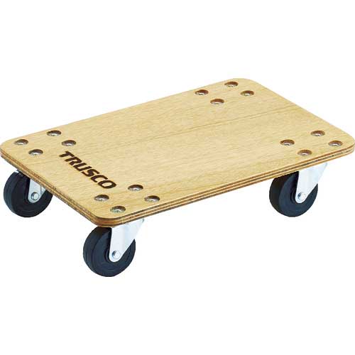 TRUSCO 合板平台車プティカルゴ ゴム車 PC G