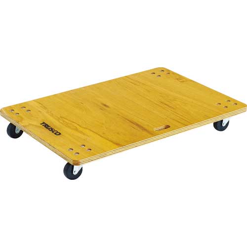 TRUSCO 合板平台車プティカルゴ 900X600 ゴム車 PC-6090G