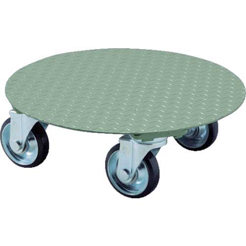 TRUSCO 円形台車 上置型 台寸Φ552 ストッパー無し RA