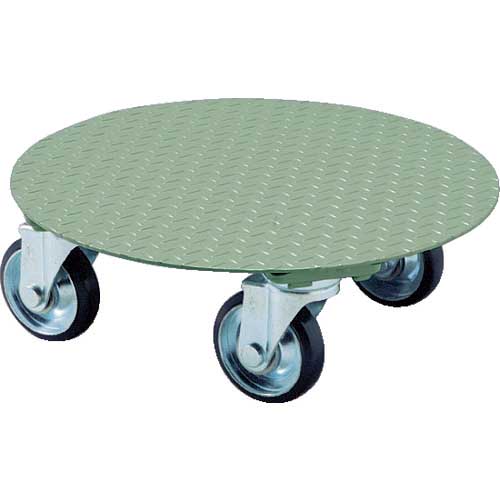 ＴＲＵＳＣＯ　円形台車　上置型　荷重５００ｋｇ　台寸Φ５５２　ストッパー付　　RA-500S　300-1261 トラスコ中山 個人宅不可 TRUSCO 円形台車 上置型 荷重500kg 台寸