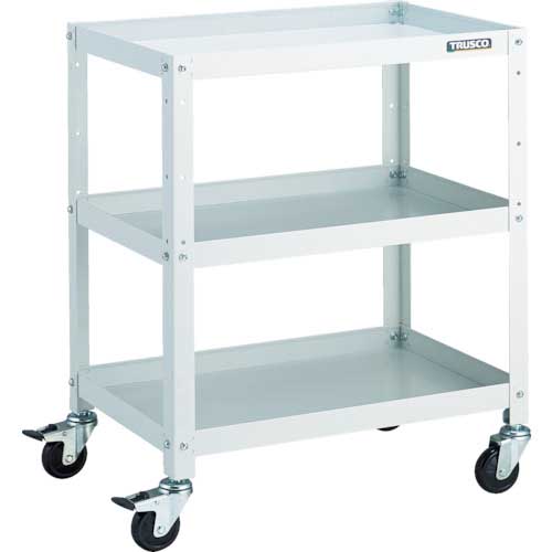 TRUSCO ツールワゴン ラビットワゴン 600X400 ゴム車輪 ホワイト RBW-763 W