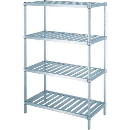 シンコー ステンレスラック(スノコ棚タイプ)4段 RSN4型 SUS304 888×438×1800 RSN4-9045
