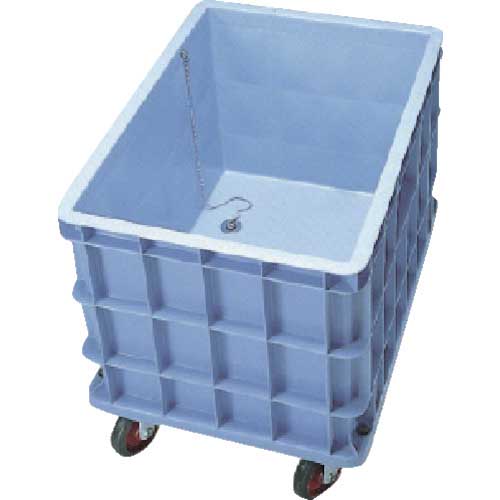 積水 S型コンテナ S-200 キャスター底栓付 青 S-200CS