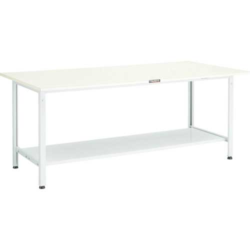 TRUSCO AEM型高さ調節作業台 1200X900XH650-950 ホワイト色 ■▼466-7492 AEM-1209 W 1台 □TRUSCO 軽荷重作業台高さ調節式(150kg)AEM型 1200X900XH650〜950