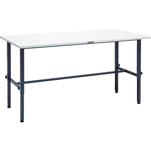 TRUSCO AEM型高さ調節作業台 1800X900XH650-950 Φ75キャスター付 ダークグレー色 ■▼868-8640 AEM-1809C75 DG 1台