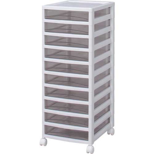 アイリスオーヤマ 221299 スーパークリアチェスト ホワイト/クリア