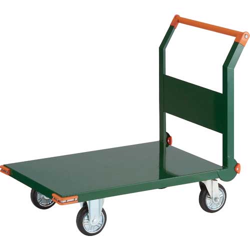 TRUSCO 鋼鉄製運搬車 900X600 ハンドル側自在車 SH-2R
