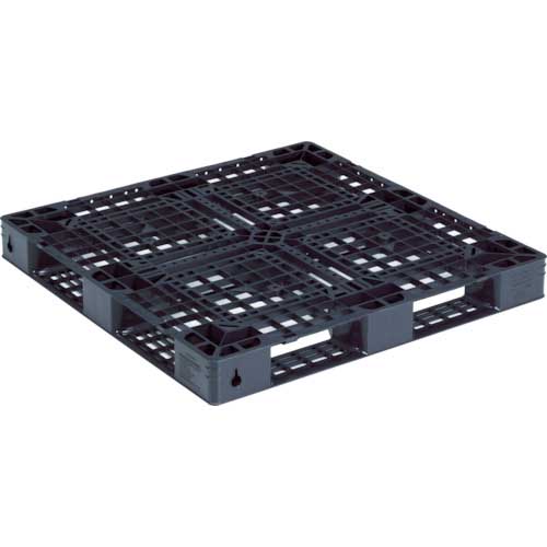 サンコー リサイクルプラスチックパレット 812300 D4-1111-14黒 SK-D4-1111-14-BK