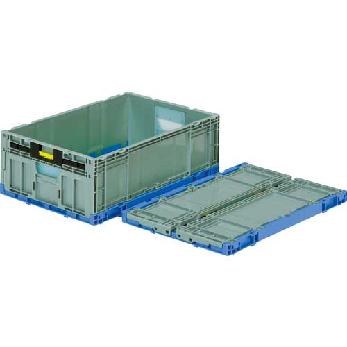 サンコー 折りたたみコンテナー オリコンEP27B-SW ブルー/ライトグレー