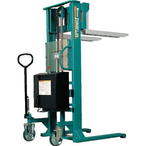 ビシャモン トラバーリフト(バッテリー上昇式) 均等荷重380kg 充電時間