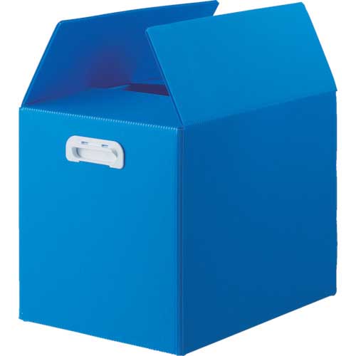 TRUSCO ダンボールプラスチックケース 5枚セット A3サイズ 取っ手穴なし ブルー TDP-A3D-5B