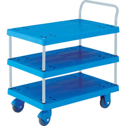 TRUSCO 樹脂台車 グランカート サイレント 3段片袖 900X605 TP-X905