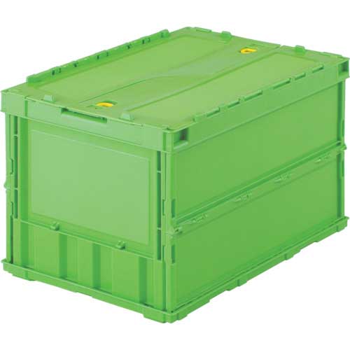 TRUSCO オリコン 薄型折りたたみコンテナ 50L ロックフタ付 グリーン 緑 TR-C50B