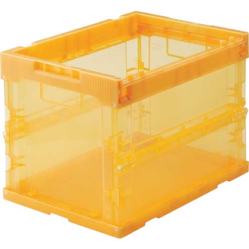 TRUSCO オリコン α折りたたみコンテナ スケルコン 20L 透明オレンジ オレンジ TR-S20OR