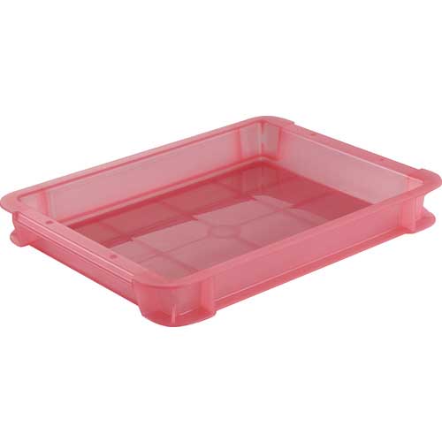 TRUSCO スケルトンカラーコンテナ 3L 赤 TSK-3R