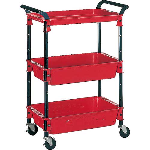 TRUSCO ツールワゴンロイヤル 654X361X887 深2浅1 赤 TWR-2