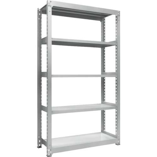 ＴＲＵＳＣＯ　耐食性スチール棚　ＴＺＭ３型中量棚　１２００Ｘ４７１ＸＨ２１００　５段　単体　　TZM3-7455　283-2542 ＴＲＵＳＣＯ 耐食性スチール棚 ＴＺＭ３型中量棚