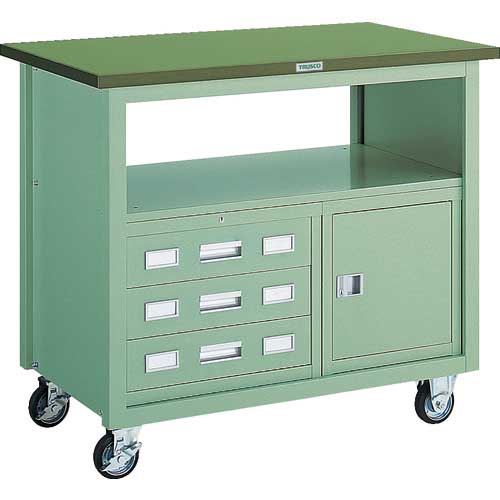 TRUSCO VD型引出付大型ツールワゴン 1010X600XH880 緑 VD-202