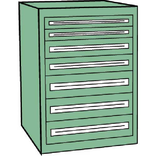 TRUSCO VE9S型中量キャビネット 880×550×H1000 引出9段 ( VE9S-1006 ) トラスコ中山(株)