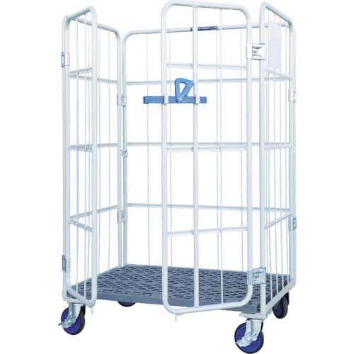 ワコーパレット カーゴプレスタ観音扉付1100×800×1700床プラ ベージュ色 WKP-1180-KT