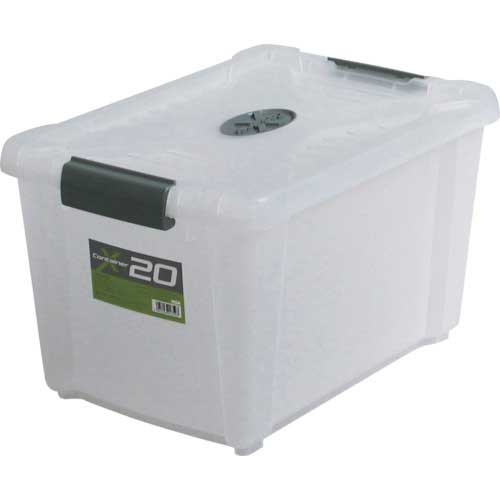 JEJアステージ フタ式収納ケース Xコンテナ #20クリア 21L X-20CR