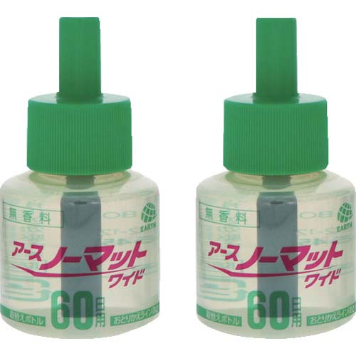むせんき アース ノーマットWリビング用取替ボトル60日用無香料2本入り 124517の