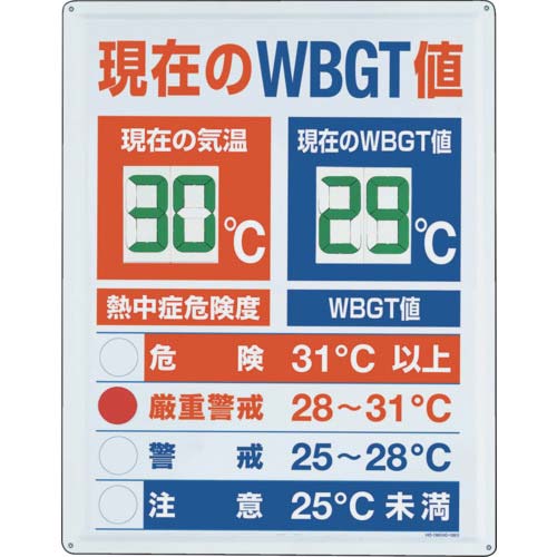 ユニット WBGT値表示板 HO-198