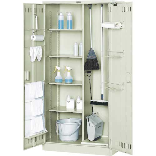 TRUSCO 掃除用具ケース 両開型 W880XD515XH1790 ネオグレー NGPW