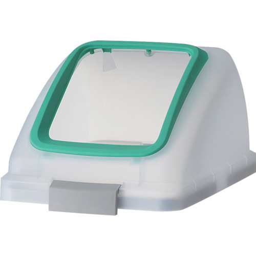 コンドル 屋内用屑入れ リサイクルトラッシュ SKL-70用 角穴蓋 緑 YW-453L-OP1-G