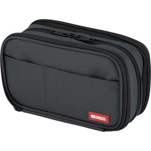 LIHIT ペンケース(ブックタイプ)トリプル 黒 A7556-24