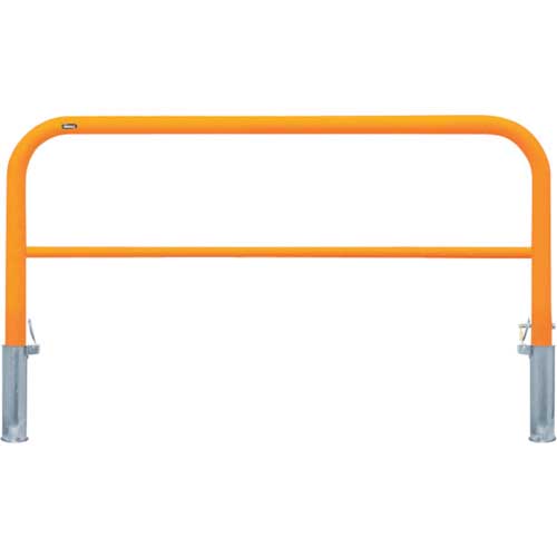 サンポール アーチ 車止め 差込式カギ付(スチール) 黄色 FAH-7SK15-650(Y)