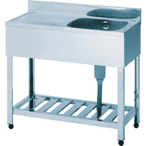 アズマ 一槽水切付シンク(SUS430)