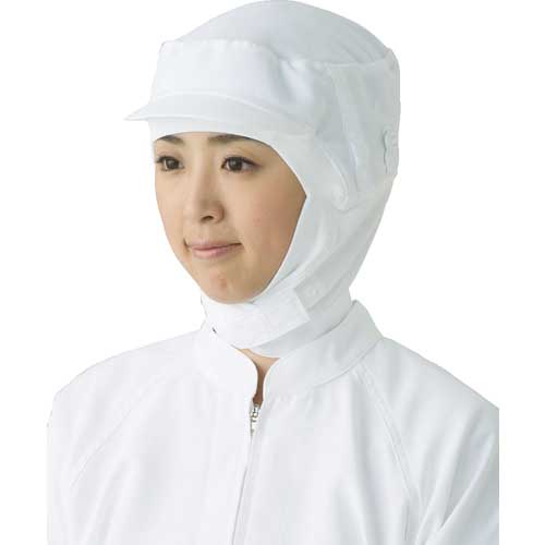 TriApex クリーンルーム用フード 異物混入防止対策キャップ JK486C S 白 JK486C-01-S