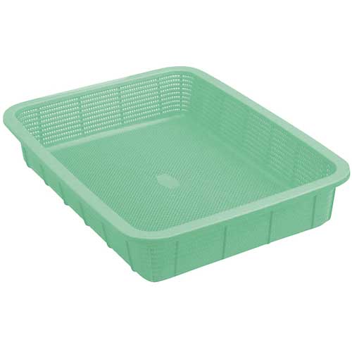 【廃番】積水 角かご浅型 大 緑 K5412G