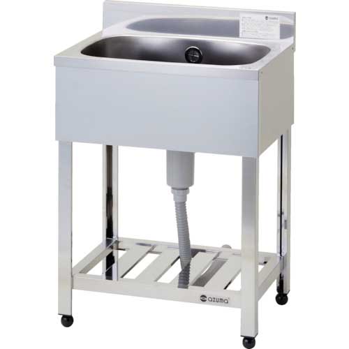azuma 1槽シンク 600x450x800(+90) アズマ 一槽シンク(ホース付) 600×450×800 KP1-600の通販｜現場市場