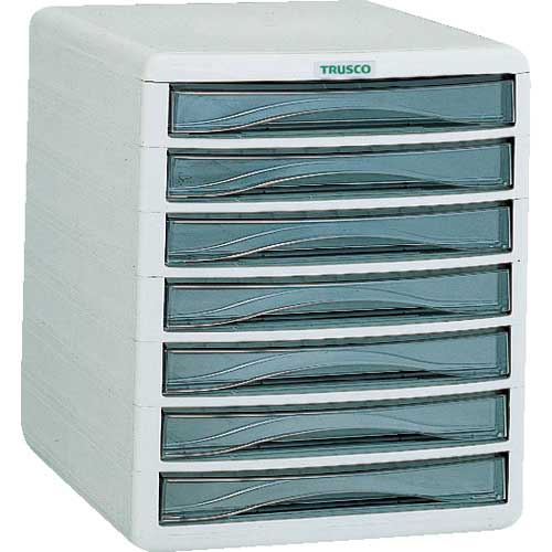 TRUSCO プラスチックレターケース A4浅型タイプ 7段 PA4-S7