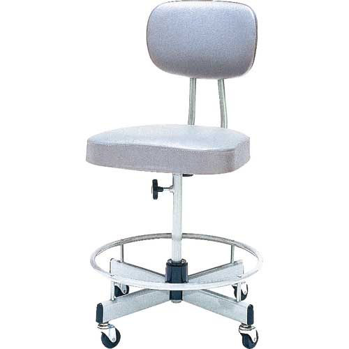 ノーリツ 製図用チェア ビニールレザー グレー T-17