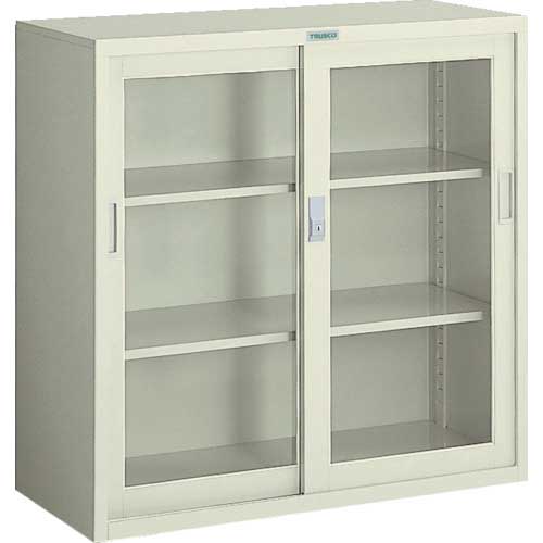 TRUSCO 耐薬品保管庫 ガラス引違型 T-30 G