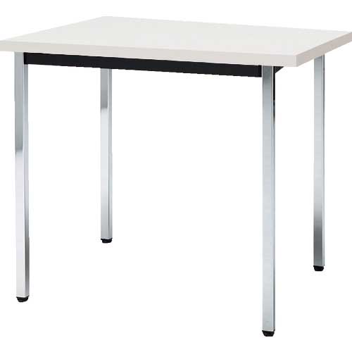 TRUSCO 会議用テーブル H700 角脚 下棚無し ホワイト TD W