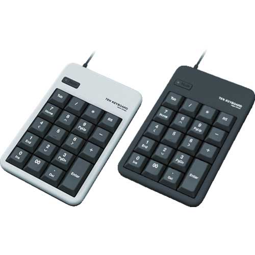 ELECOM USBハブ付テンキーボード ブラック TK-TCM012BK/RS