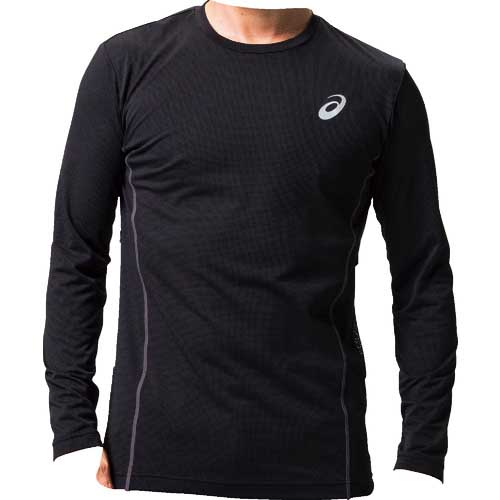 【廃番】アシックス 【売切廃番】長袖シャツ ウィンジョブ ロングスリーブクールトップ パフォーマンスブラック×ダークグレー M 2271A008.001-M