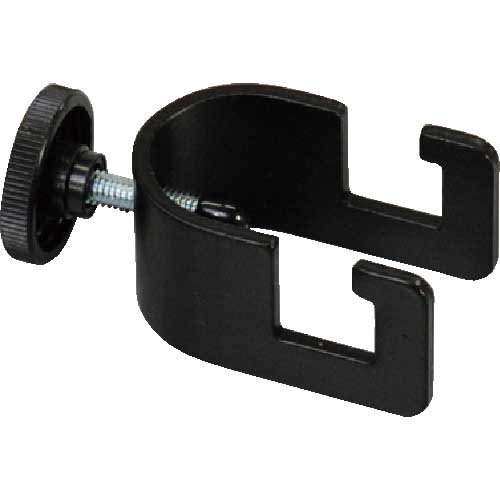 光 メッシュパネル用ポール取付金具 黒 PM-501