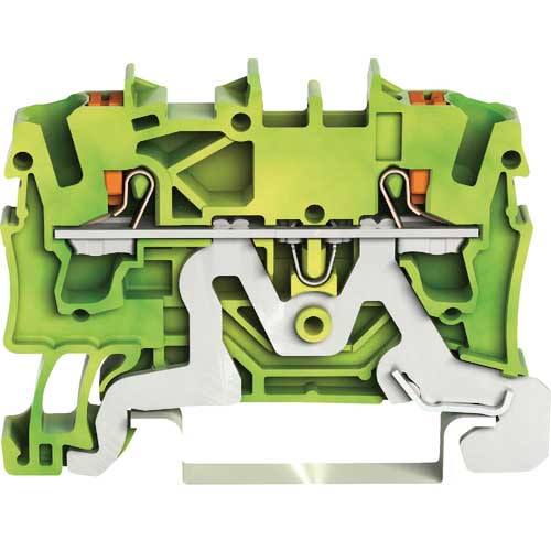 WAGO プッシュボタン操作タイプ スプリング式アース端子台2202シリーズ2線式用 2202-1207-PK