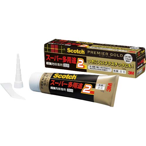 3M スコッチ 超強力接着剤 プレミアゴールド スーパー多用途2 100g 透明 9079 DIY