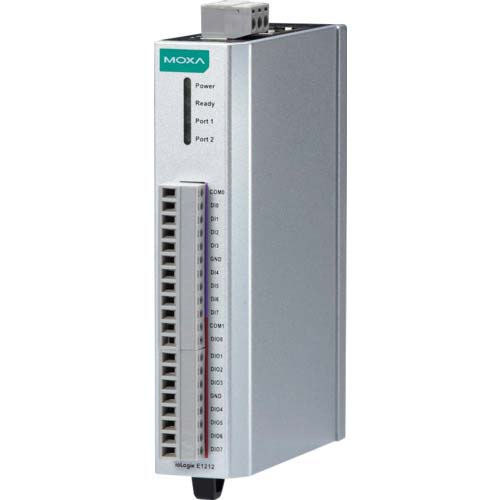 MOXA DI×16 イーサネットリモートI/O (2ポートイーサネットスイッチ付) IOLOGIK E1210